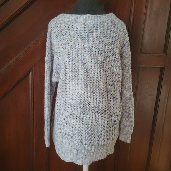 Torrid Womens Multicolor Speckled Knit V-Neck Sweater Size 1 - Picture 3 of 9